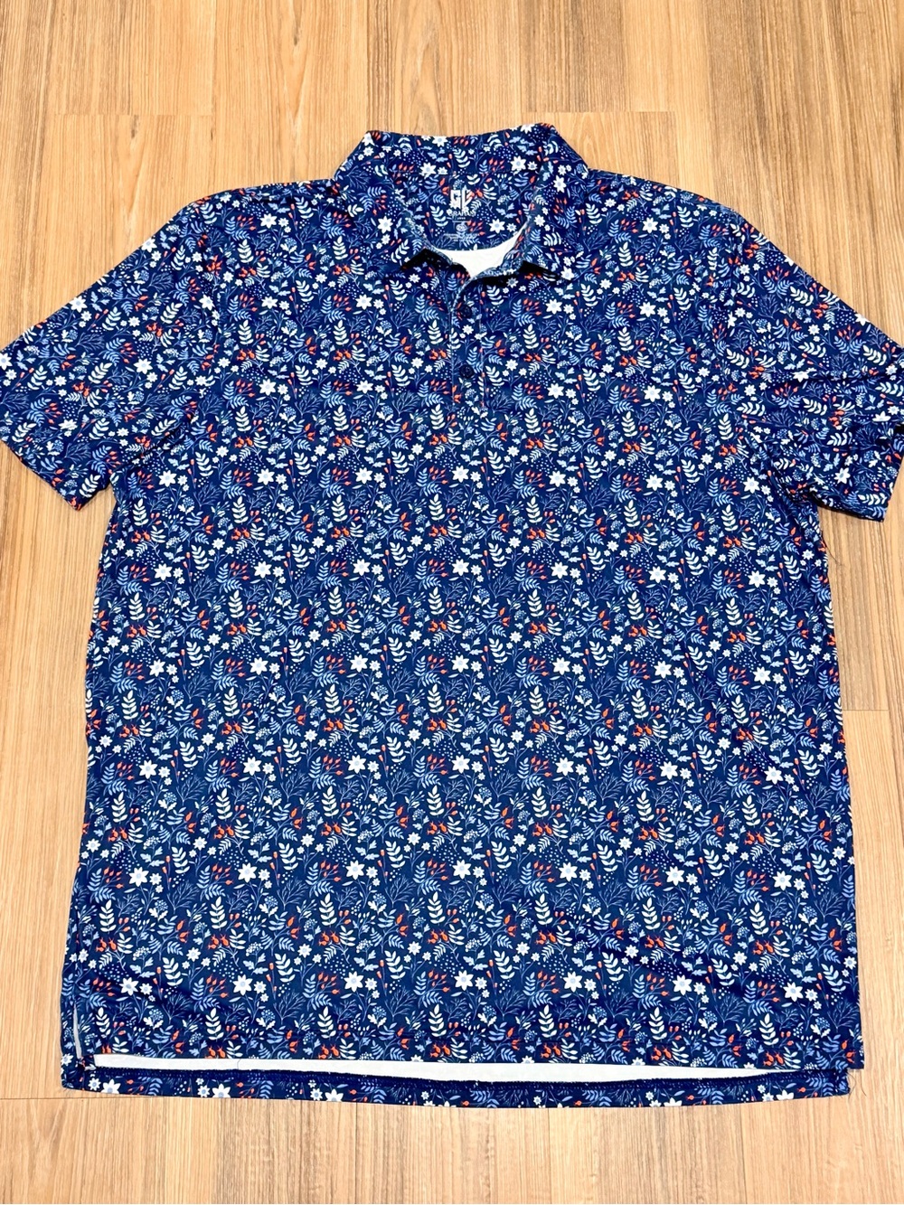 Graham Luxe Men's XXL Blue Short-Sleeve Golf Polo Shirt